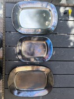 Beautiful Thick Silver-Like 2 Trays, Heavy and Solid! Austrian Master’s Mark. Sandrik de Luxe (Ber)
