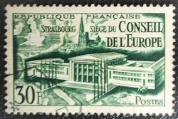 Fr942p / Franciaország 1952 Az Európa Tanács strasbourgi ülése bélyeg pecsételt