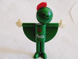 Műanyag reklámfigura POSTÁS BÁLINT figura Posta Rt kabalafigura reklámtárgy