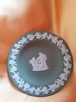 Vintage Wedgwood zöld angyalkás  Jasperware kerámia dísztányér