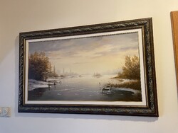 Varga Pál:  Az első kemény fagy festmény