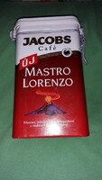Retro JACOBS kávés plasztiktető csatos aromazárós 250 g fém lemez doboz 17 x 9 x 5 cm képek szerint