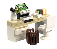 Íróasztal bababútor, lego kompatibilis