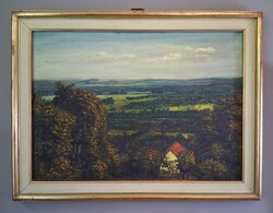 Szabó Lajos (1927-1995): Leányfalusi táj, 1983