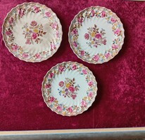 Majolika/Süteményes/SPODE/(Szép színű, 3 DB, Készlet kiegészítésre)/21 cm  Nagyítható Képek szerint.