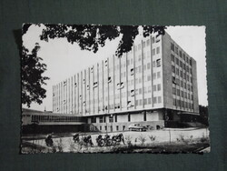 Képeslap,Szeged,Megyei tanács,autó,motorkerékpár látkép,részlet, 1963-