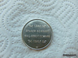 Német ezüst emlékérem 1967 15. 03 gramm 900 -as ezüst