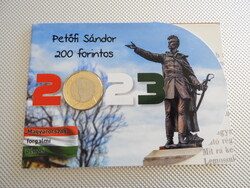 2023  PETŐFI 200 Ft forint UNC verdefényes RITKA bliszter csak 500 db sorszám: 189