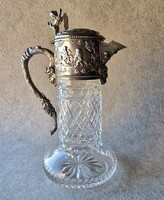 1900s German Early Art Nouveau Silver-Plated Decanter