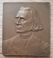 R. Neuberger Liszt Ferenc születésének 100. évf. 1811-1911 bronz plakett