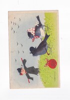 ÁK:88 Állatok-humor-gyerekek üdvözlő képeslap "Postatiszta"