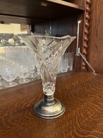 Talpas kristály váza 23.5 cm magas