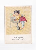 ÁK:88 Állatok-humor-gyerekek üdvözlő képeslap 1963