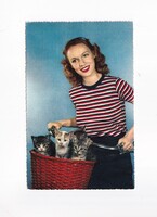 ÁK:87 Állatok-humor-gyerekek üdvözlő képeslap "Postatiszta"