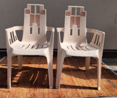 Postmodern Chair 2pcs. Designer: Pierre Paulin. 'Boston' armchair designed for Henry Massonnet