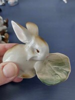 Zsolnay nyúl porcelán nyuszi hibátlan jelzett