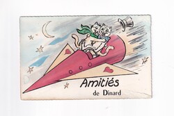 ÁK:95 Állatok-humor-gyerekek üdvözlő képeslap "Postatiszta"