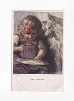 ÁK:94 Állatok-humor-gyerekek üdvözlő képeslap "Postatiszta"