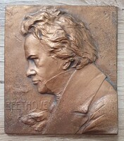 Franz Stiasny BEETHOVEN 1930 bronz plakett