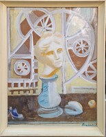 Breznay József (1916-2012) : Szobor,Képcsarnokos,60x80 cm.,1963!