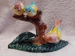 2504/12 Goszthony (Gosztonyi) Mária kerámia figura - "Madarak faágon"