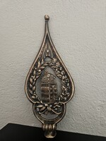 Magyar címeres bronz zászlócsúcs