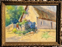 Zorkóczy Gyula -Napfényes udvar-