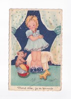 HR:121 Humoros-gyerekek képeslap "postatiszta"