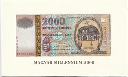 2000 forint 2000 Millenium MINTA UNC Nagyon ritka "0500165"