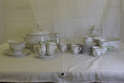 Hollóházi Scarbantia mintás porcelán étkészlet A266