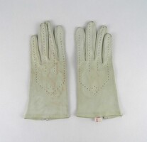 Vintage Small Light-Colored Elegant Women's Leather Gloves