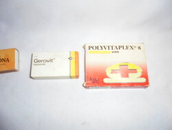 Retro Chinoin és Egis Gyógyszergyári gyógyszeres papír és műanyag doboz - együtt