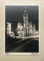 1939, Felvidék, Kassa, Kosice, Dóm. Jelzett, vintage művészi fénykép, zselatinos ezüst nagyítás