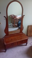 Bedroom Mirror with Column Cabinet