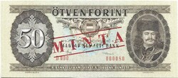 50 forint 1986 MINTA UNC Nagyon alacsony sorszám "000080"