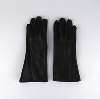 Vintage Small Elegant Brown Lined Women's Leather Gloves