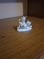 Grafenthal (német) porcelán cicák, macskák. 10,1 cm. Jelzett
