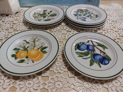Kahla gyümölcs mintás, nagyon szép porcelán tányérok, mély, süteményes