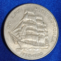 50 éves a Daru Pomorza tanulóhajó 20 Zloty Lengyelország 1980. (2306)