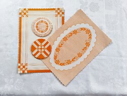 Retro, papír tányér é pohár alátét