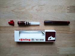 Rotring csőtoll 0,25 mm új + tollszár