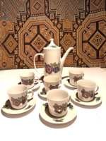 ALFÖLDI PORCELÁN HIPPI MINTÁS KÁVÉS KÉSZLET