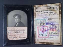 Antik Magyar Királyi Államvasutak Félárú jegy váltására jogosító arcképes igazolvány 1926