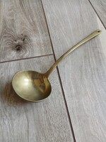 Remek régi réz merőkanál (26x7,7x4 cm)