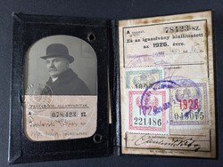 Antik Magyar Királyi Államvasutak Félárú jegy váltására jogosító arcképes igazolvány 1926
