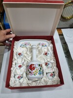 Kalocsai porcelán likörös készlet