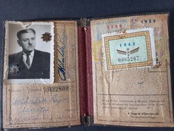 Régi MÁVAG igazolvány  Mihalik Lajos kiállitva Bp. 1957 Márc. 18.  Kossuth címeres!