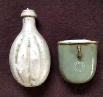 Első világháborús kulacs pohàr és kulacs