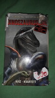 Retro magyar DINOSZAURUSZOK kvíz kvartett kártyajáték hiánytalan - HIBÁTLAN a képek szerint
