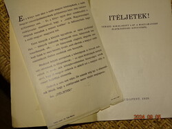 ( JUDAIKA ) ITÉLJETEK ! NÉHÁNY KIRAGADOTT LAP A MAGYAR ZSIDÓ ÉLETKÖZÖSSÉG KÖNYVÉBŐL 1939